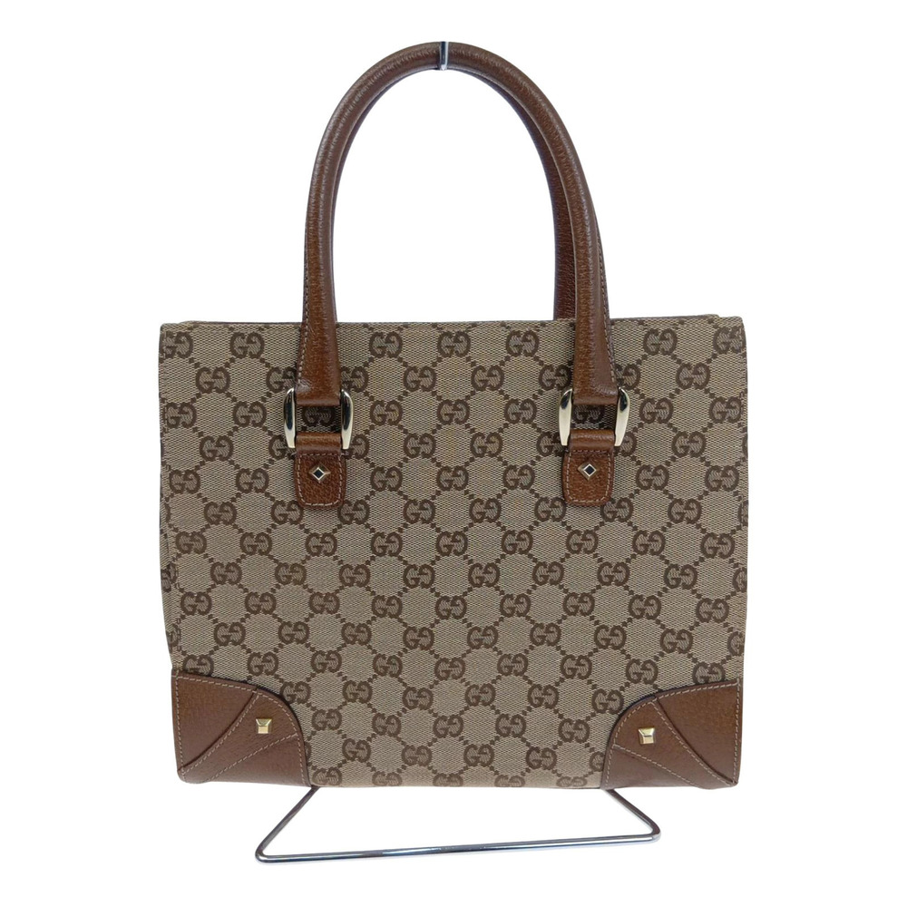 Gucci Handbag GG Canvas Leather Beige